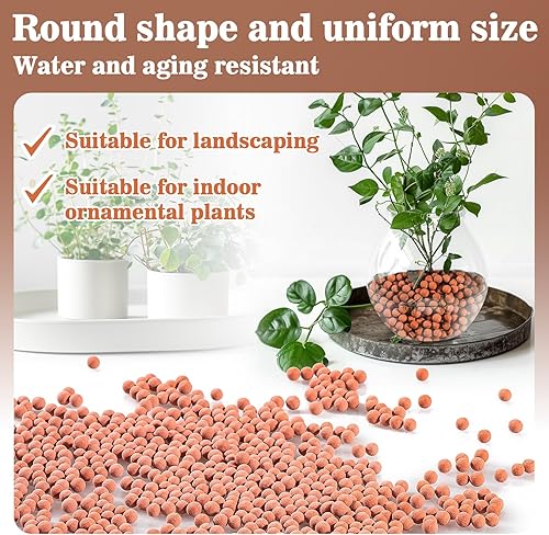 Miniatura 6 de Sukh Guijarros de arcilla para plantas, guijarros de 15 onzas para plantas de interior, arcilla natural, utilizados para decoración de drenaje,