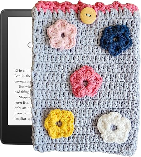 Miniatura 10 de Funda para Kindle tejida a mano, compatible con todos los modelos de 5.5 a 7 pulgadas (excepto Scribe), accesorios Kindle hechos a mano para