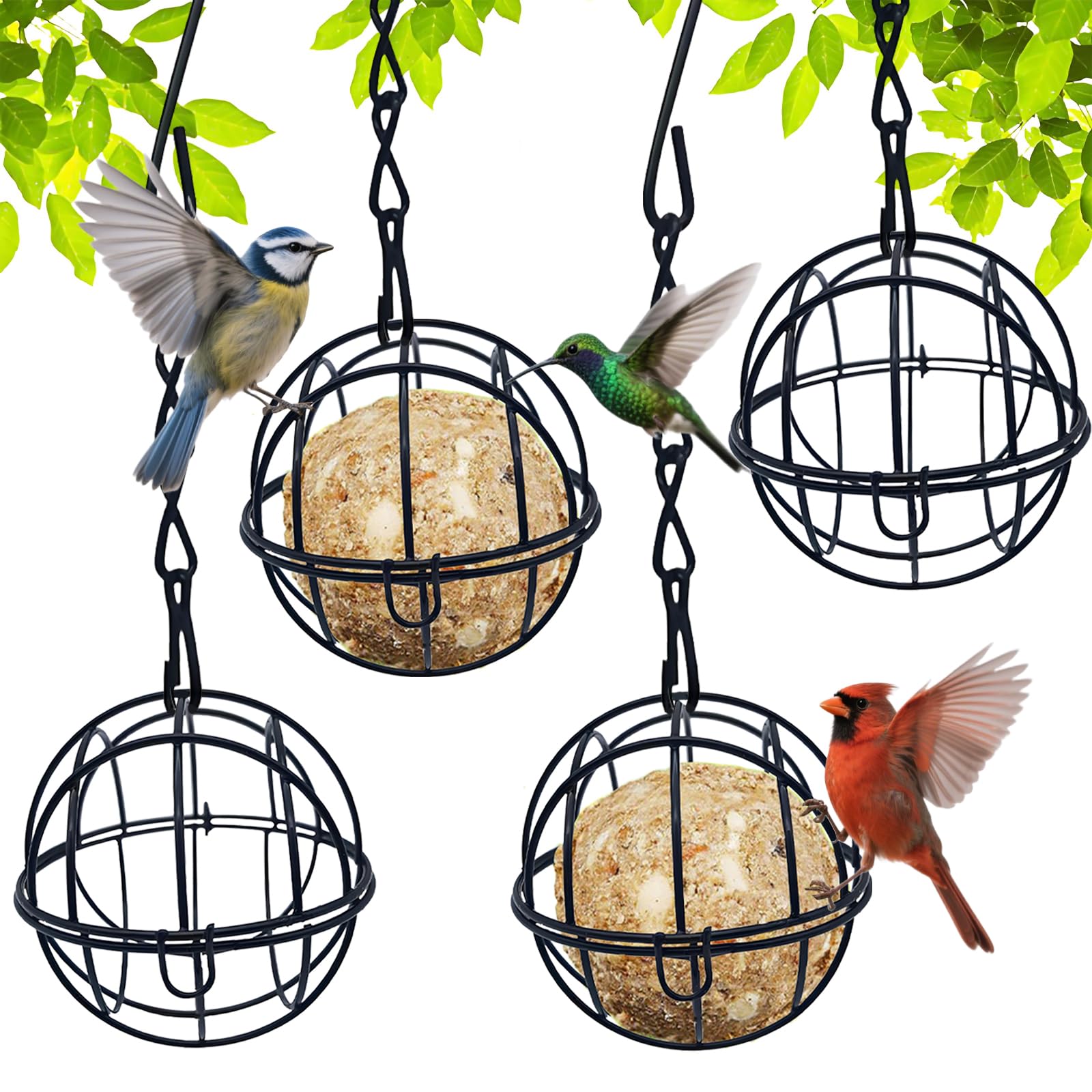 Comedero para pájaros Colgante de Bolas,Bola Colgando Salvaje,comedero para pájaros al Aire Libre,Aves Silvestres para Colgar,comedero para pájaros Colgante a Prueba de Ardillas (A) — view 9