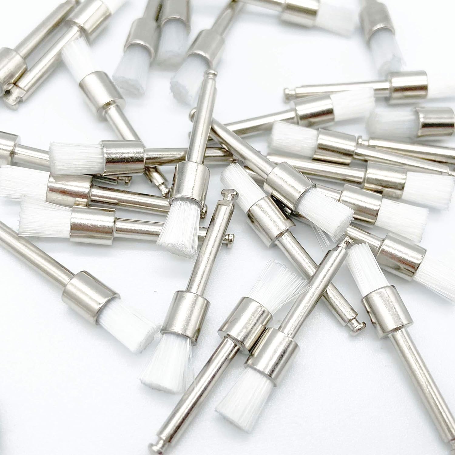 100pcs Nylon Polisher Brush (Flat) White: Home Improvement