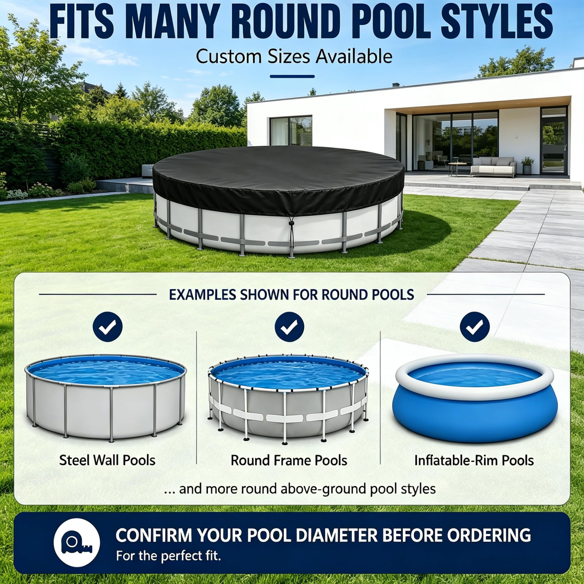 Cubierta Piscina Elevada para Blue Wave Belize 12 ft