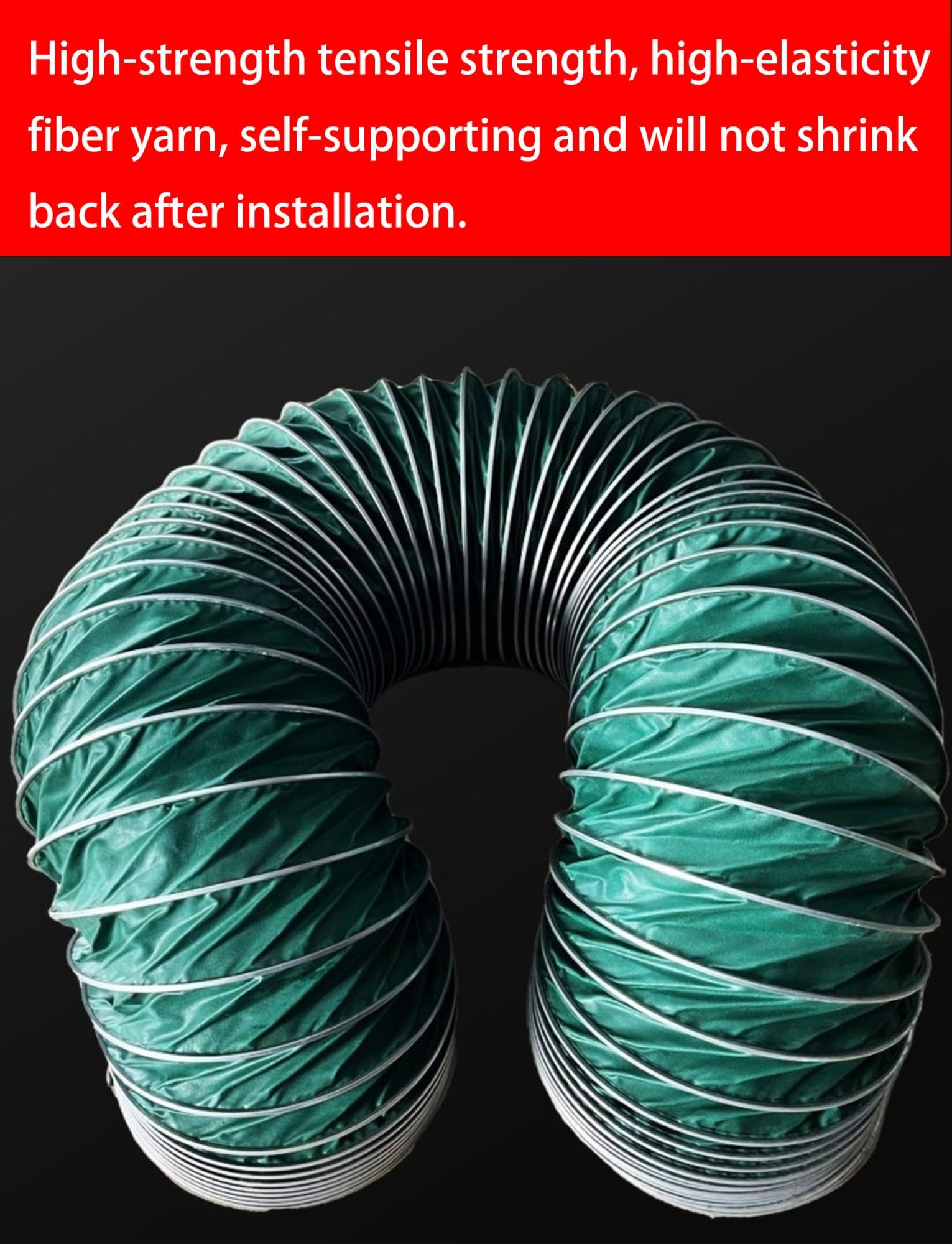 Manguera de conducto de aire flexible aislada de 27 pies, ignífuga, conducto de ventilación resistente para HVAC, secadora, escape