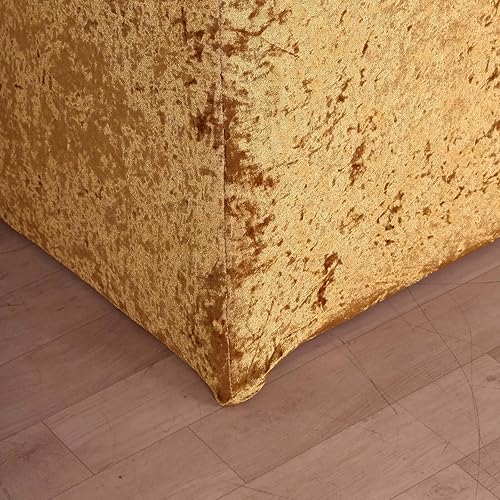 Miniatura 9 de Efavormart - Funda para mesa de cóctel de terciopelo triturado dorado