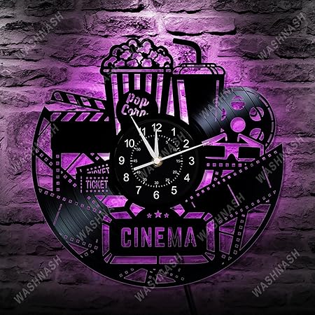 Retro Cinema Theme Clock 12