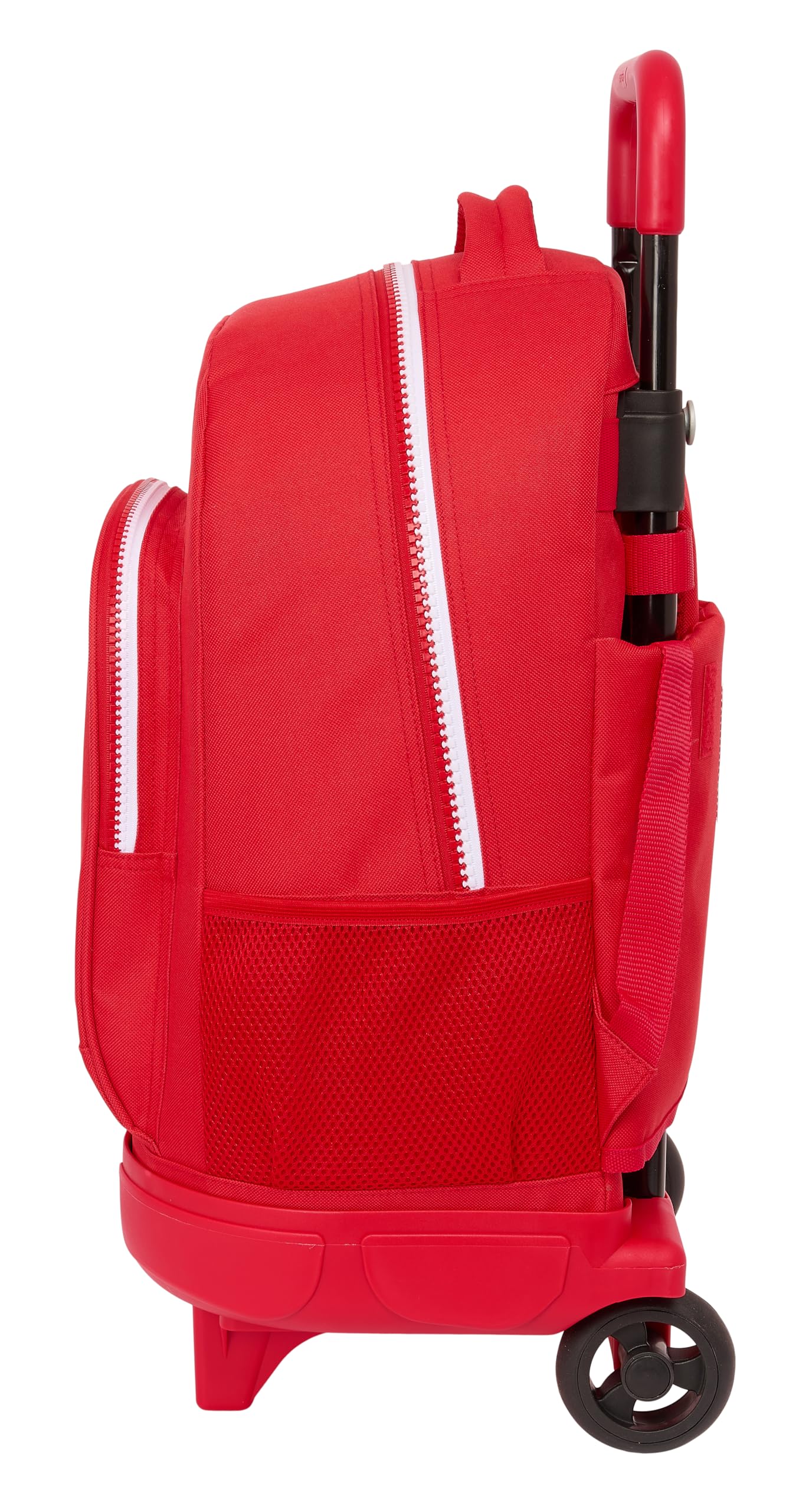 SAFTA Sevilla FC - Mochila Grande con Ruedas, Compacta, Extraíble, Ideal para Niños de Diferentes Edades, Cómoda y Versátil, Calidad y Resistencia, 33x22x45 cm, Color Rojo