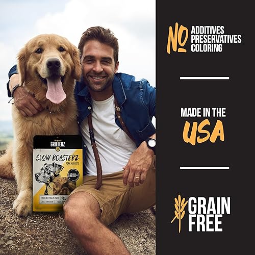 Miniatura 4 de Grillerz - Nuggets de cerdo, bolsa de 1 libra, un solo ingrediente, orejas de cerdo totalmente naturales para perros, masticables para perros para