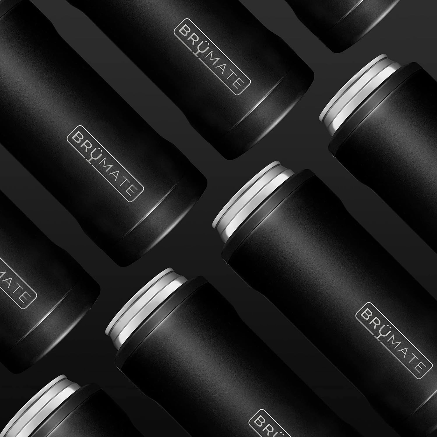 BrüMate Hopsulator Slim Double-walled Stainless Steel Insulated Can Cooler for 12 Oz Slim Cans (Matte Black): Home & Kitchen