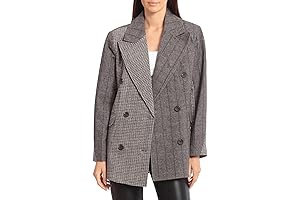 Women's Plaid Double-Breasted Blazer: The Perfect Addition to Your Professional Wardrobe