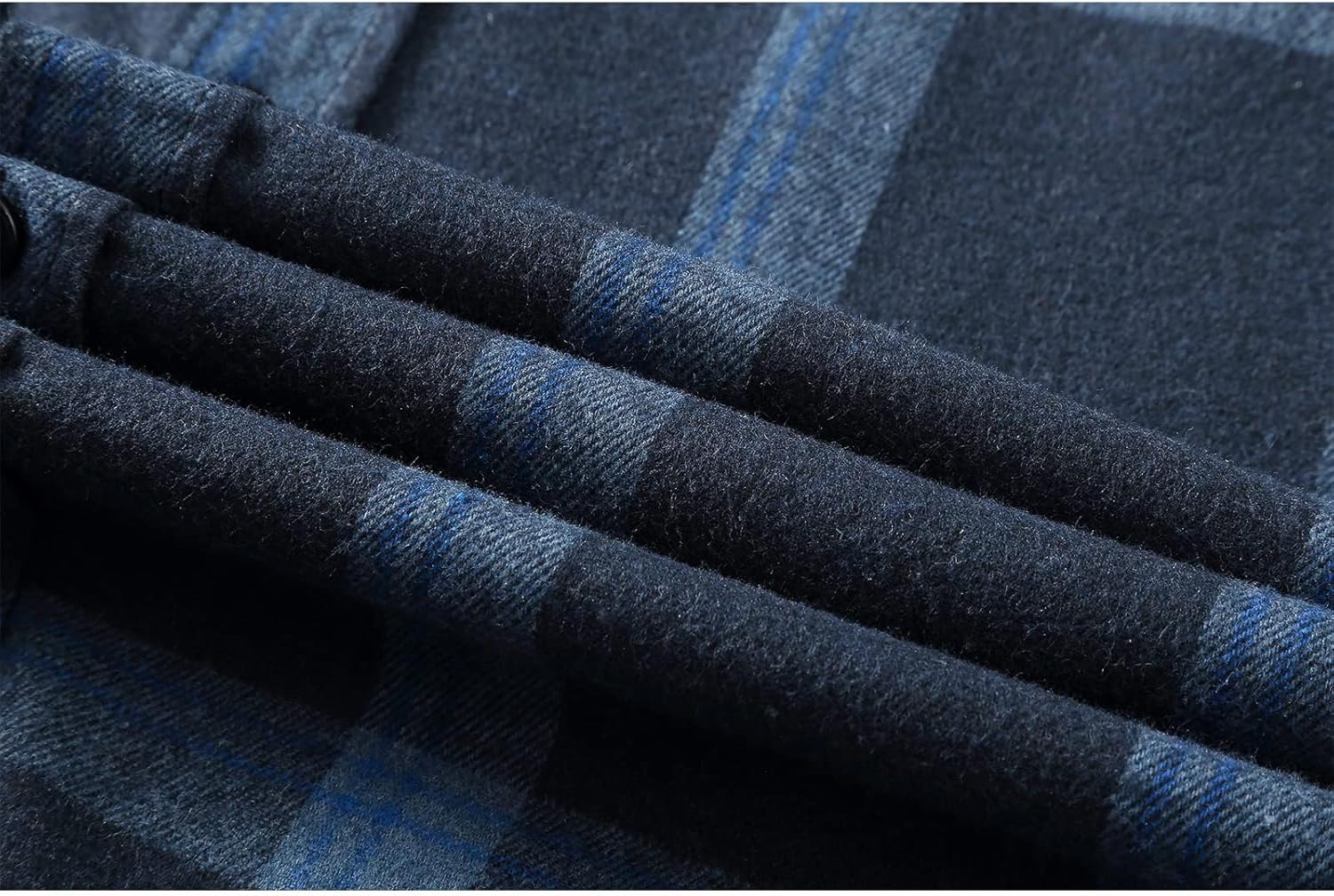 ZITY Men's Flannel Hoodie Shirts Casual Button Down Plaid Shirt Jackets for Men Long Sleeve Stylish Hooded with Pocket - Image 7