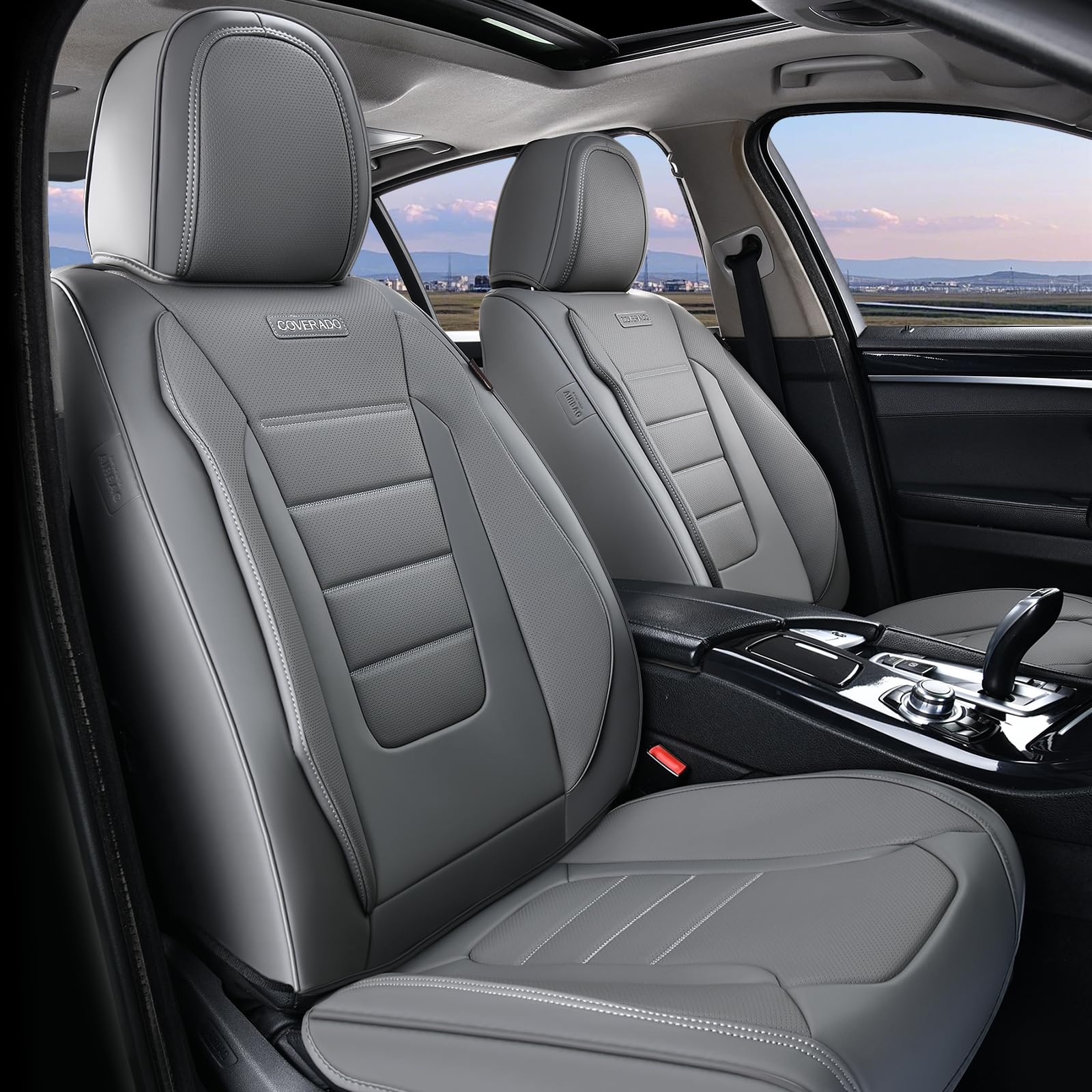 Coverado Front Seat Covers Gray