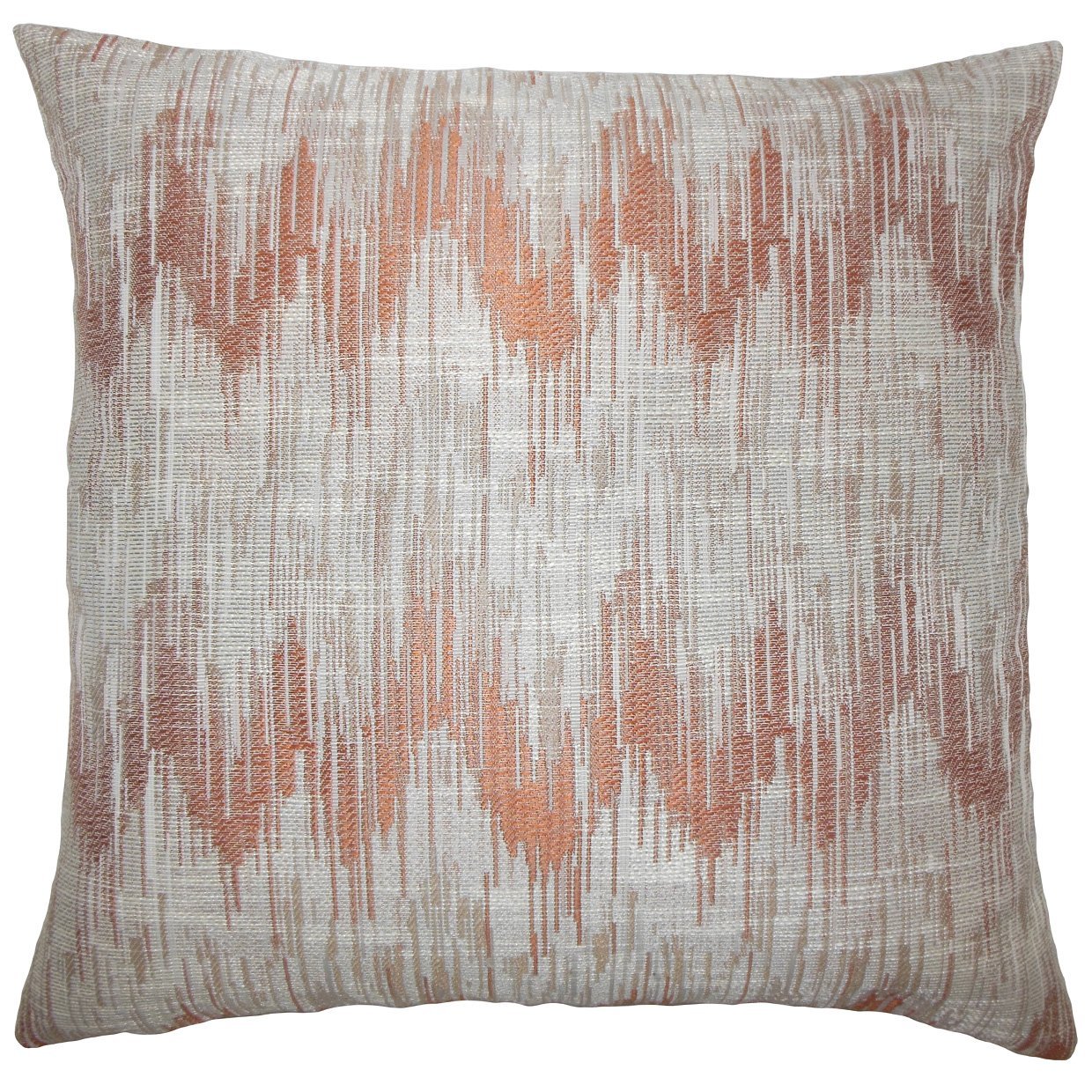 The Pillow Collection Fleta Ikat Bedding Sham Melon, Queen/20" x 30"