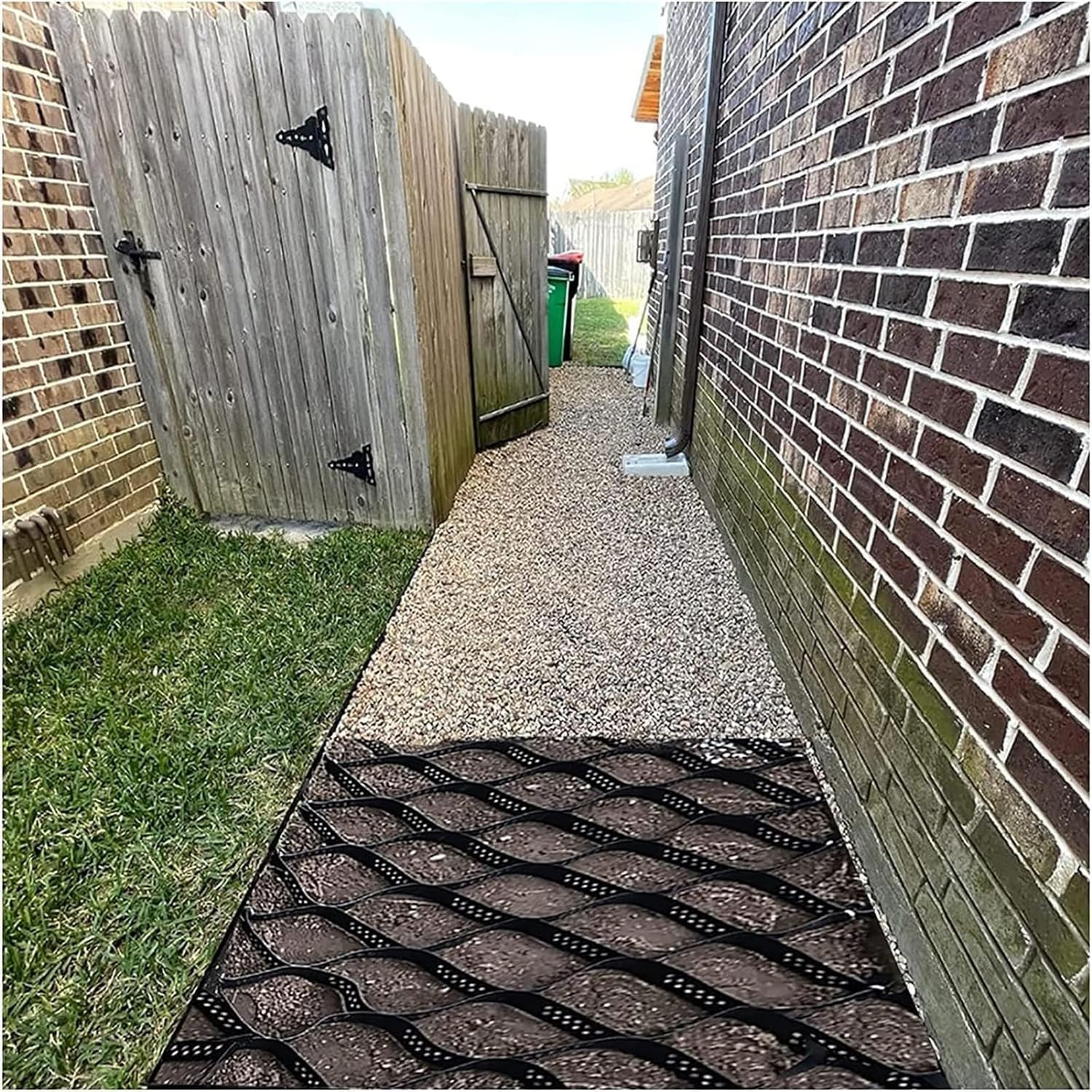 Grilles de contrôle de boue pour stabiliser les sols meubles 10x6m