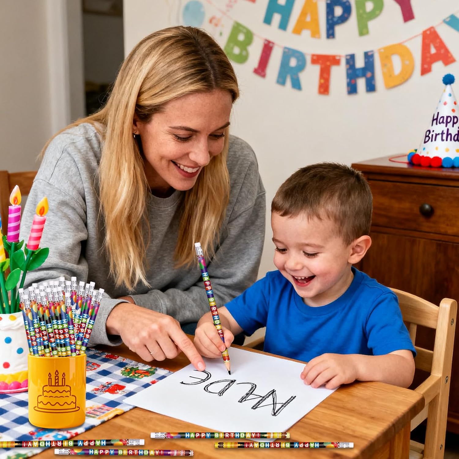 Birthday Pencils for Students Happy Birthday Pencil Bulk Colorful Wood Pencils Teacher Classroom Birthday Gifts Party Supplies (36) image 3