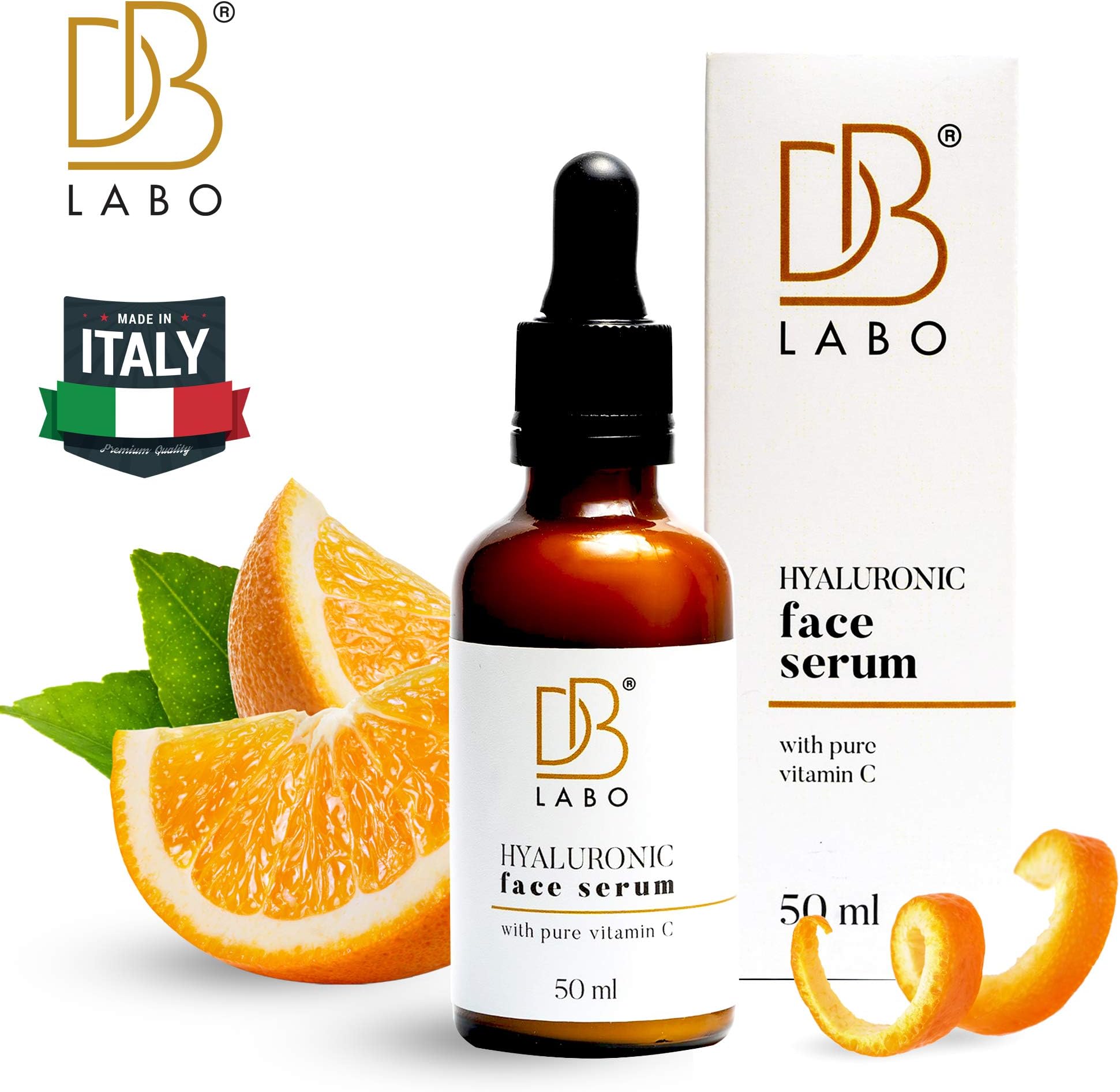 Face Cream Pure Bio Hyaluronic Acid Serum And Vitamin C Pure High Concentration 60 Ml Bottle Huge Anti-wrinkle Moisturizing Anti-aging Treatment For The Face Anti-wrinkle And Anti-stains.