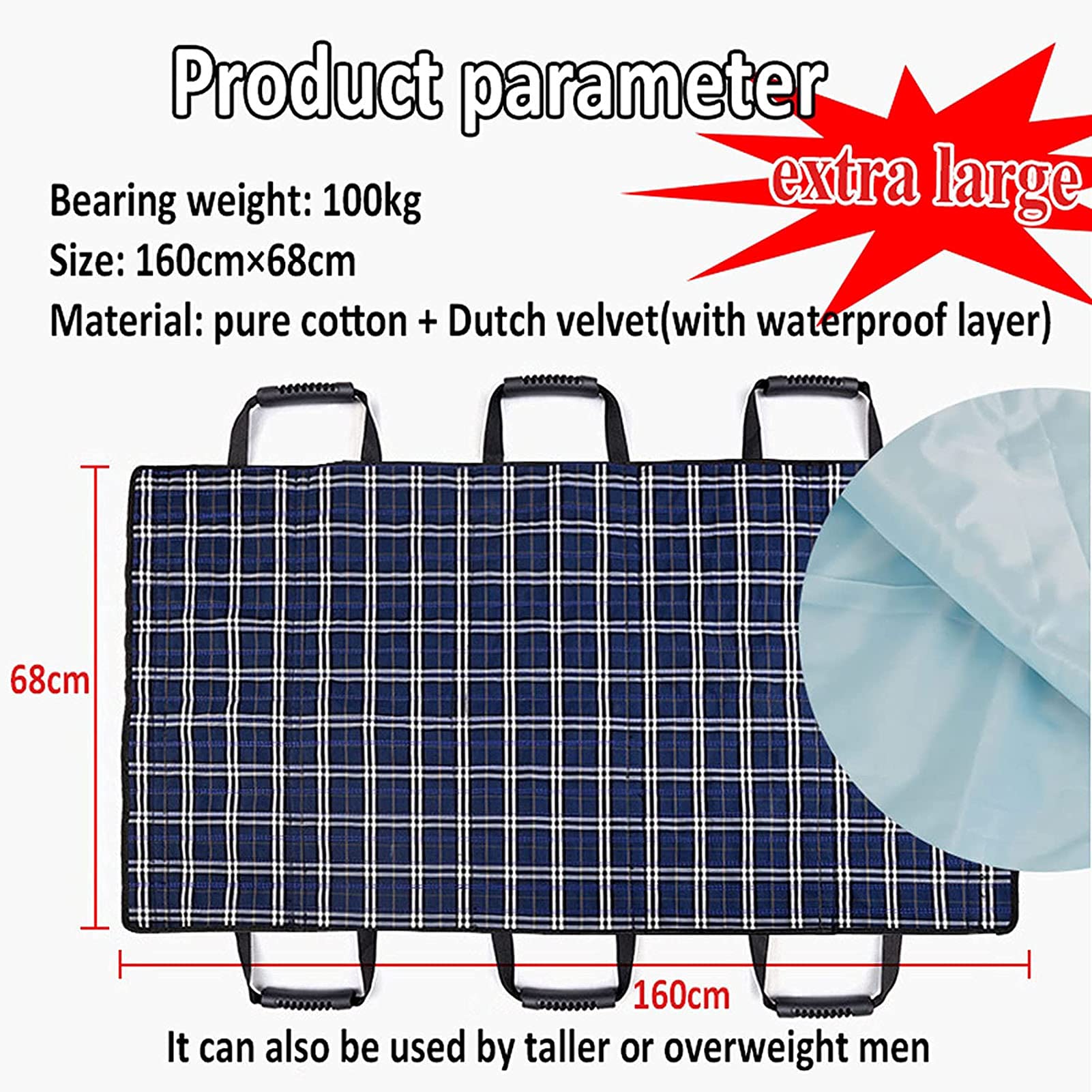 Tablas de Transferencia Cinturón Deslizante Dispositivos de Asistencia para Cama Almohadillas Protectoras para Adultos Seguridad de Cuerpo Completo Eslinga de elevación médica Disc
