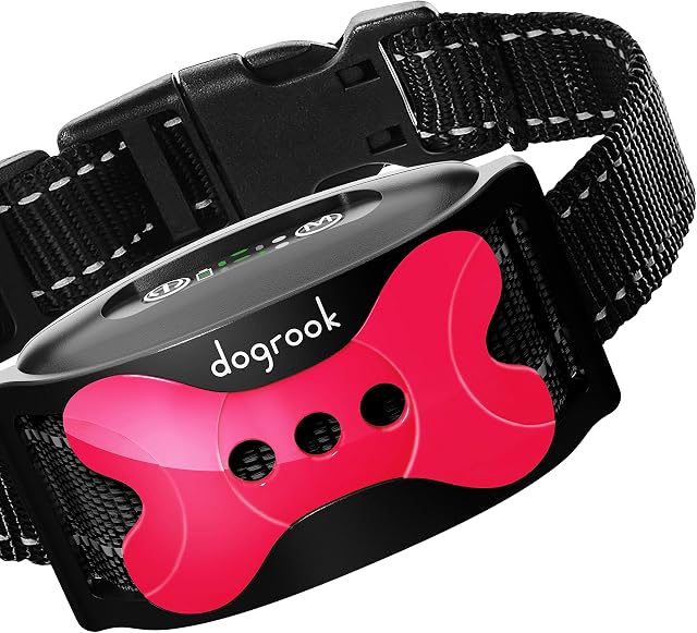DogRook Rechargeable Dog Bark Collar - Humane, Barking Collar - w/2 Vibration & Beep - Small, Medium & Large Dogs Breeds Training - No Remote - 11-110 lbs