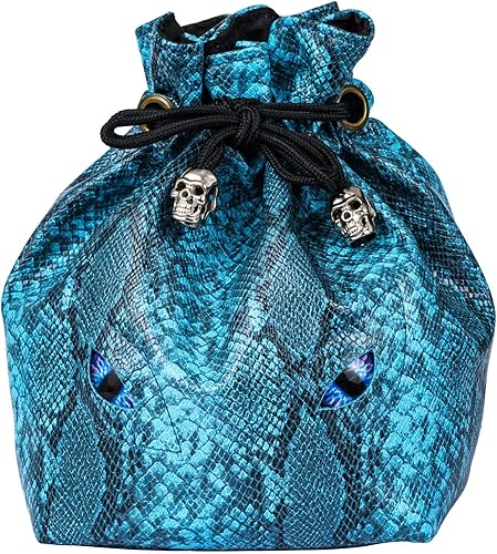 Miniatura 30 de Bolsas grandes para dados D&D con bolsillos, bolsa de almacenamiento verde con logotipo D20 para dados de juego de rol DND