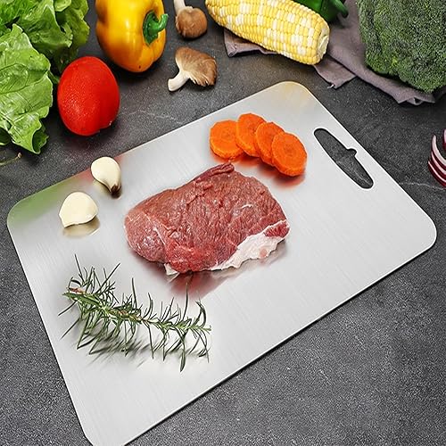 Miniatura 2 de Tabla de Cortar de Titanio, Tablas de Cortar de Titanio 100% Puro para Cocina, Nueva 2025 Tabla de Cortar de Doble Cara Grado Alimentario para