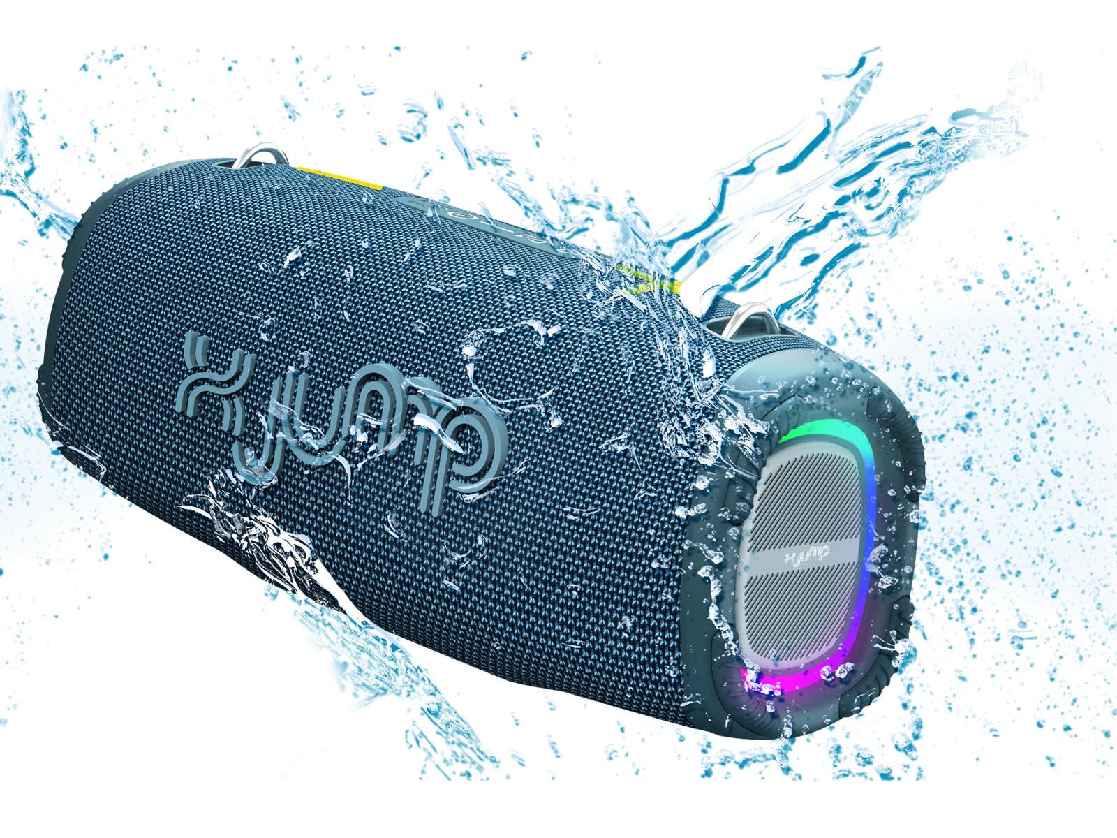 X JUMP XJ 200 Cassa Wireless Portatile Amplificata 90W, Alte Prestazioni, con Funzione TWS, USB, AUX-IN, Microfono Incorporato, Speaker Wireless Resistente all'Acqua Waterproof IPX5, Grigio