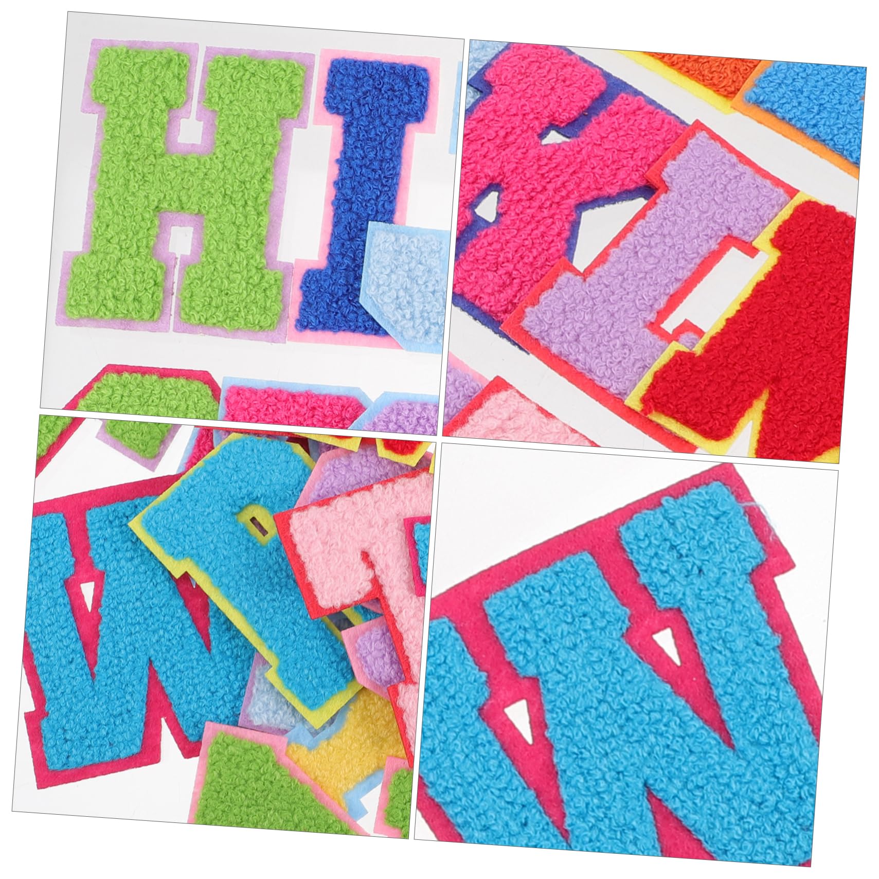 Lurrose 104pezzi Toppe Termoadesive Lettere Per Abbigliamento Patch Ricamati Colorati Per Decorazioni Fai Te Facili Da Applicare Su Pantaloni e Zaini