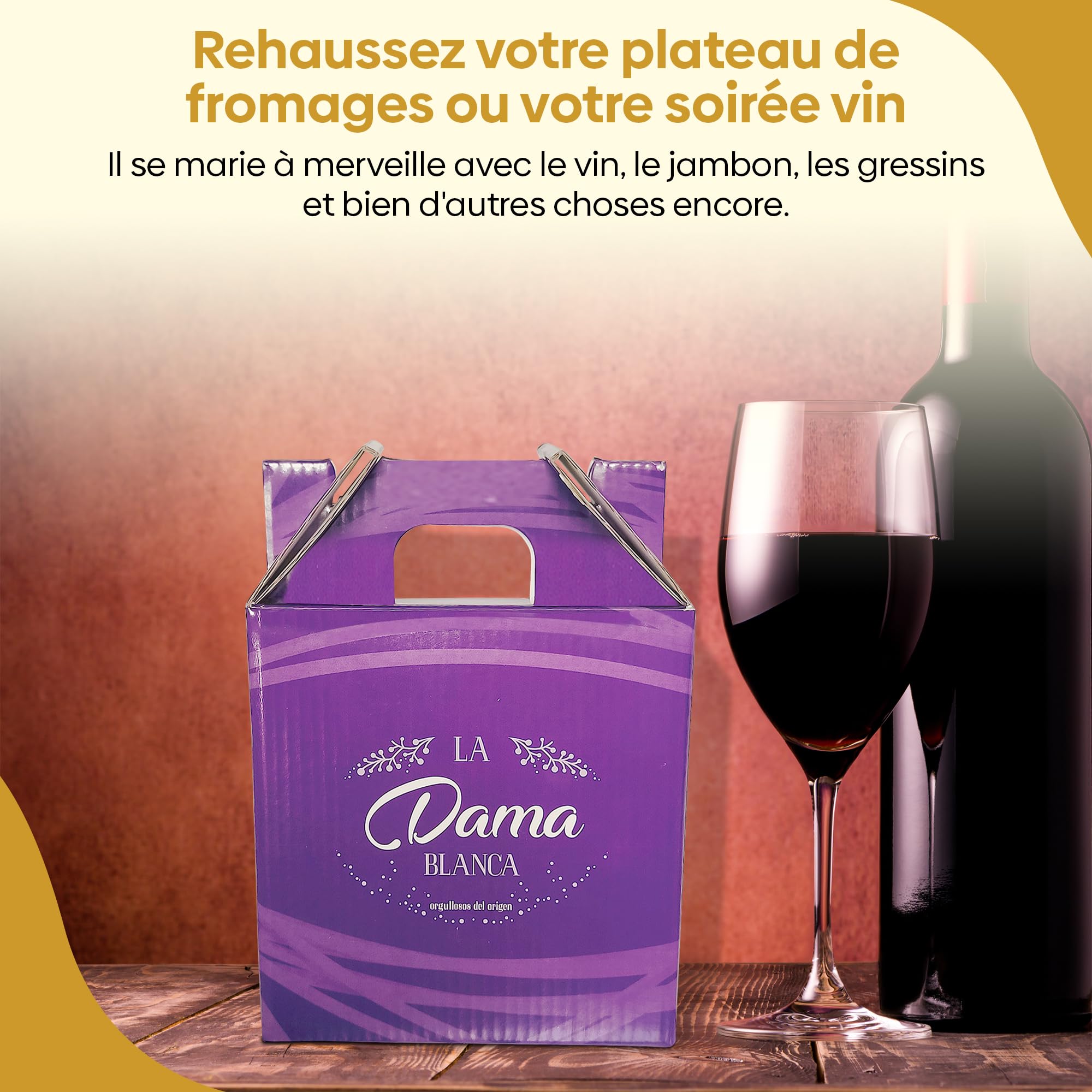 QUESOS LA ALDEA | Coffret Cadeau Gourmand – 5 Portions de Fromage de Chèvre Premium : Tendre, Mi-Affiné, au Vin Rouge, au Whisky et au Piment | Panier Garni à Offrir, Panier de Noël Gourmet