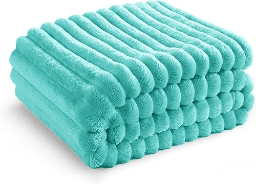 Miniatura 270 de Bedsure GentleSoft Twin Blanket for Couch - Cozy Soft Blankets for Women, Cute Small Fleece Throws for Girls, Light Grey, 60x80 Inches