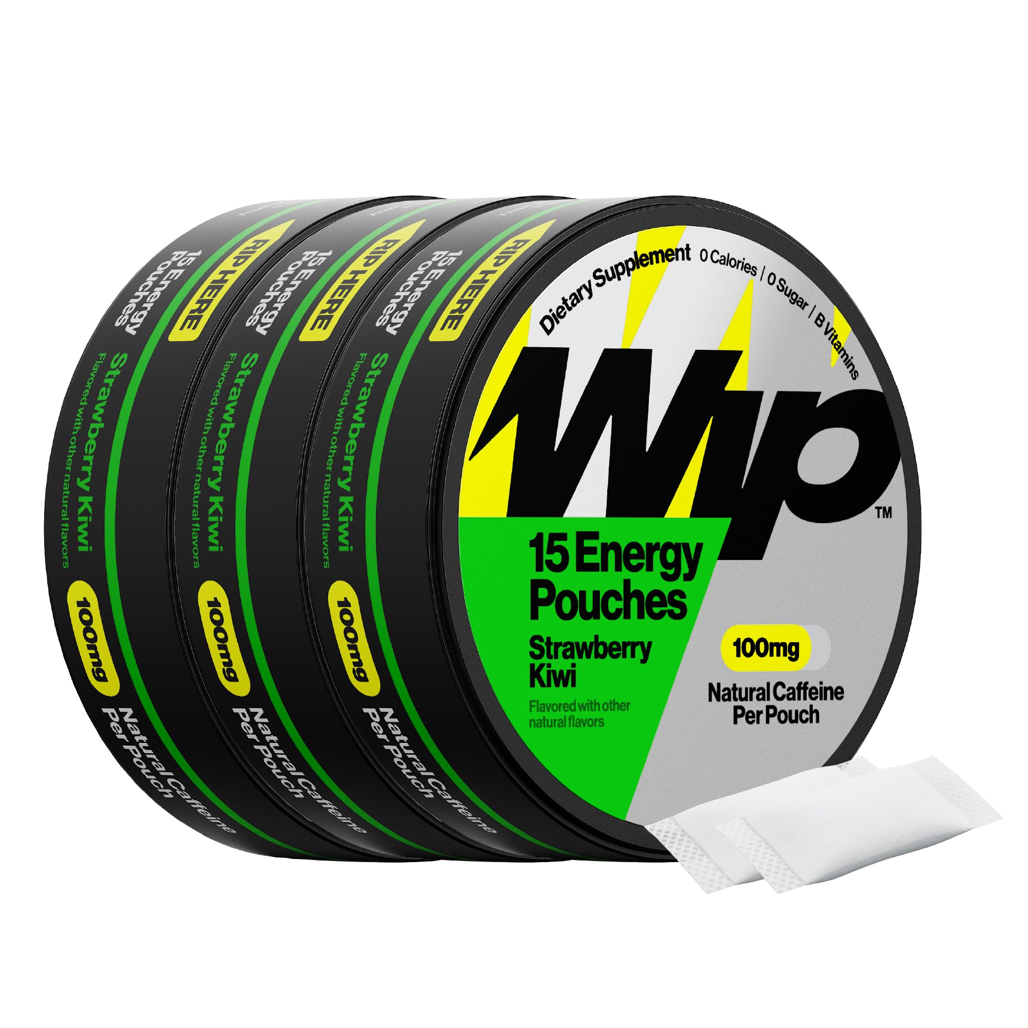 Amazon.com: Wip Energy Pouches | 100mg Natural Caffeine | Vitamins