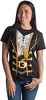 Vista 27 de Camiseta de disfraz navideño para mujer, camiseta de Halloween y Navidad pirata para mujer