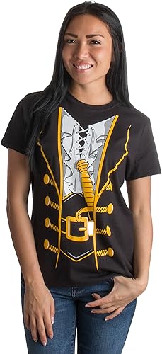 Miniatura 27 de Camiseta de disfraz navideño para mujer, camiseta de Halloween y Navidad pirata para mujer