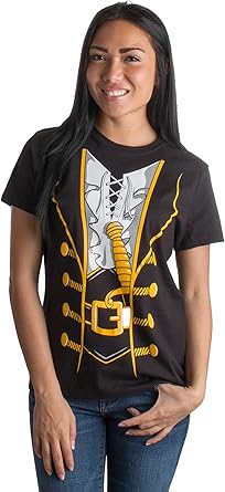 Women's Holiday Costume Tee Shirt Tops, Halloween Christmas Pirate Ladies T-Shirt
