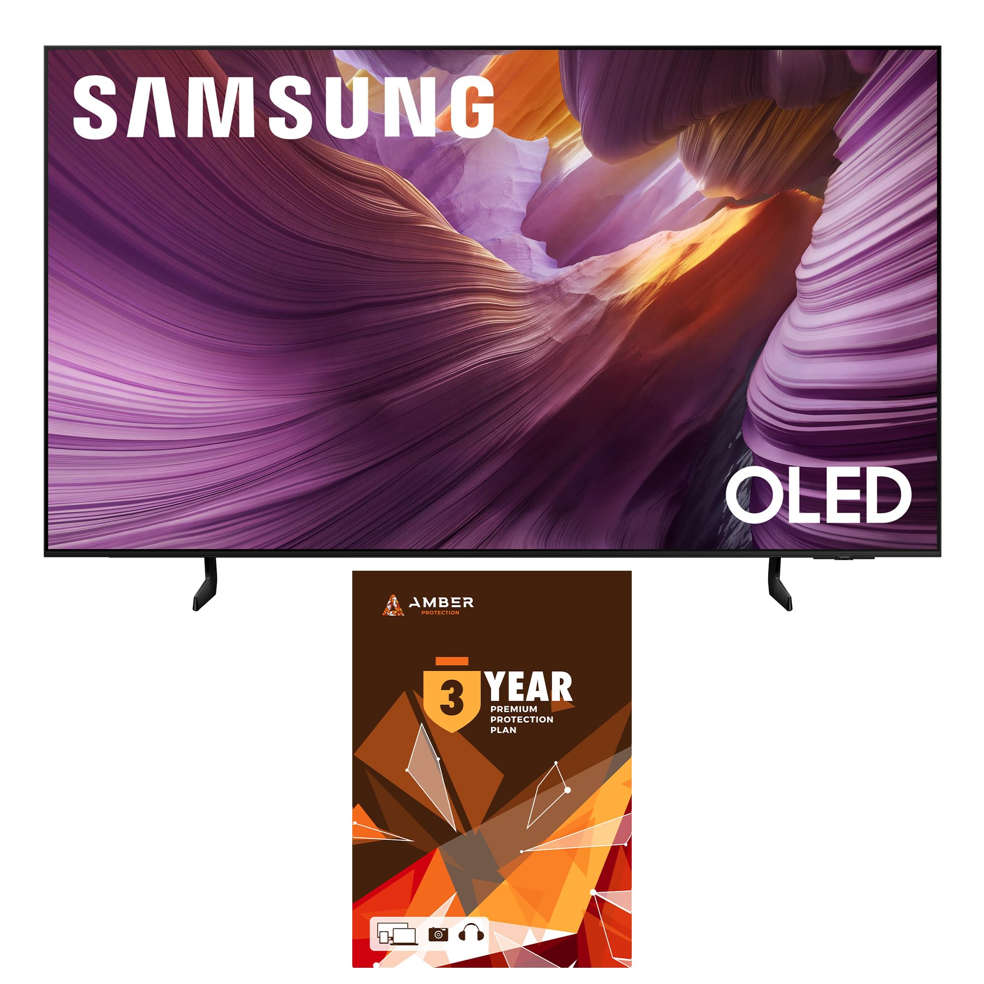 SAMSUNG QN65S85FAFXZA 65 Inch OLED HDR 4K Smart TV with Q-Symphony Pro and 3 Year Amber Protection Plan (2025)