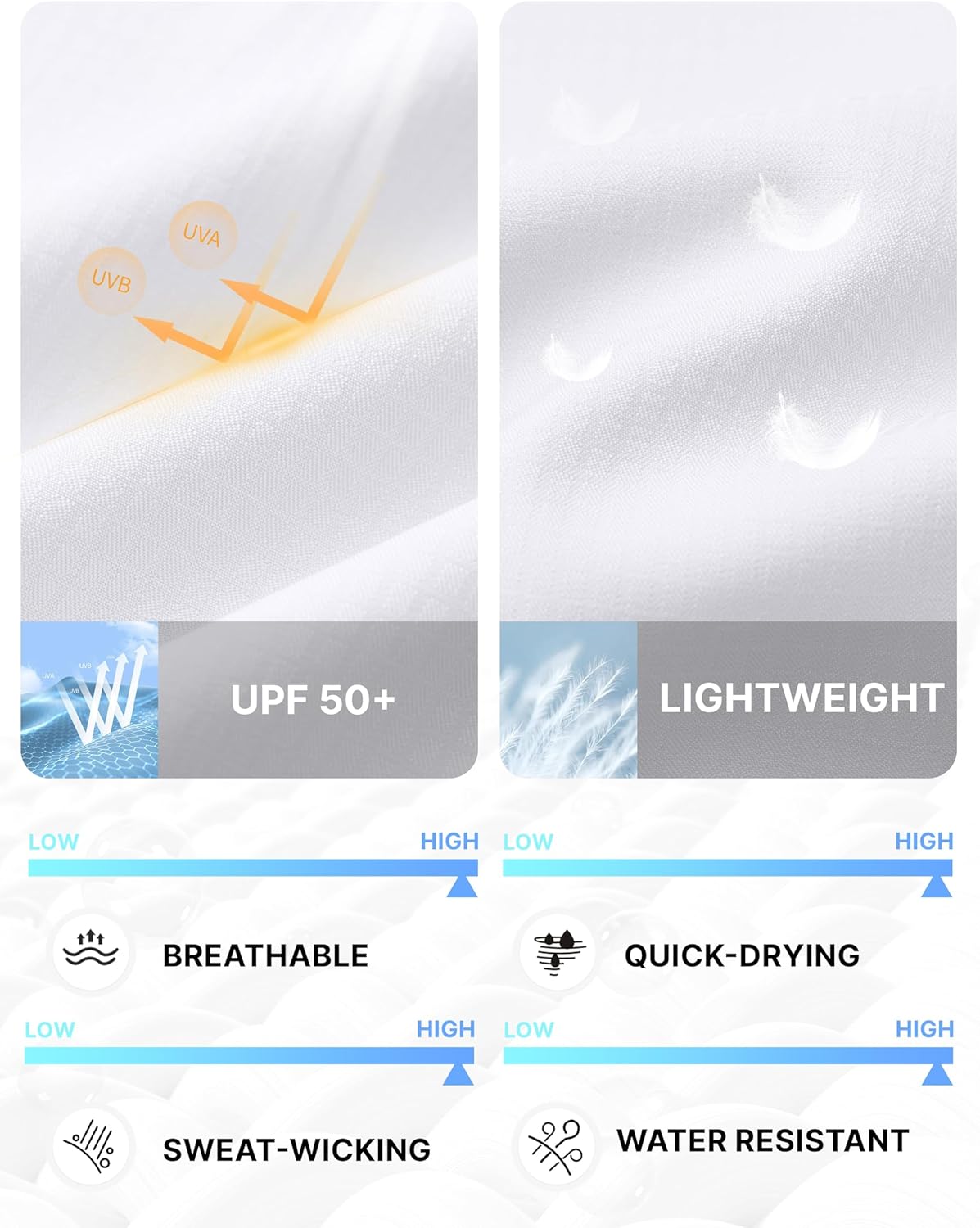 Pudolla Men's Sun Protection Fishing Shirt Lightweight Long Sleeve UPF 50+ Hiking Shirt for Men Outdoor Travel with Pockets - Image 6