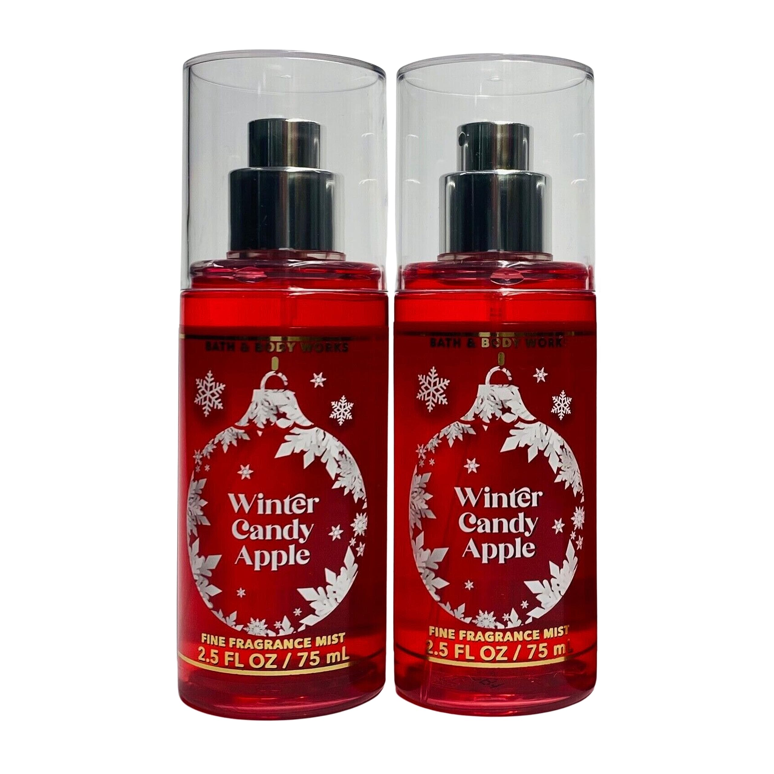 Bath & Body Works Travel Size Fragrance Mist, 2.5oz Each, Pack of 2 (Winter Candy Apple)