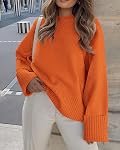 PRETTYGARDEN Women's Fall Oversized Sweaters Casual Crewneck Pullover Long Sleeve Fuzzy Chunky Knit Tops Blouse