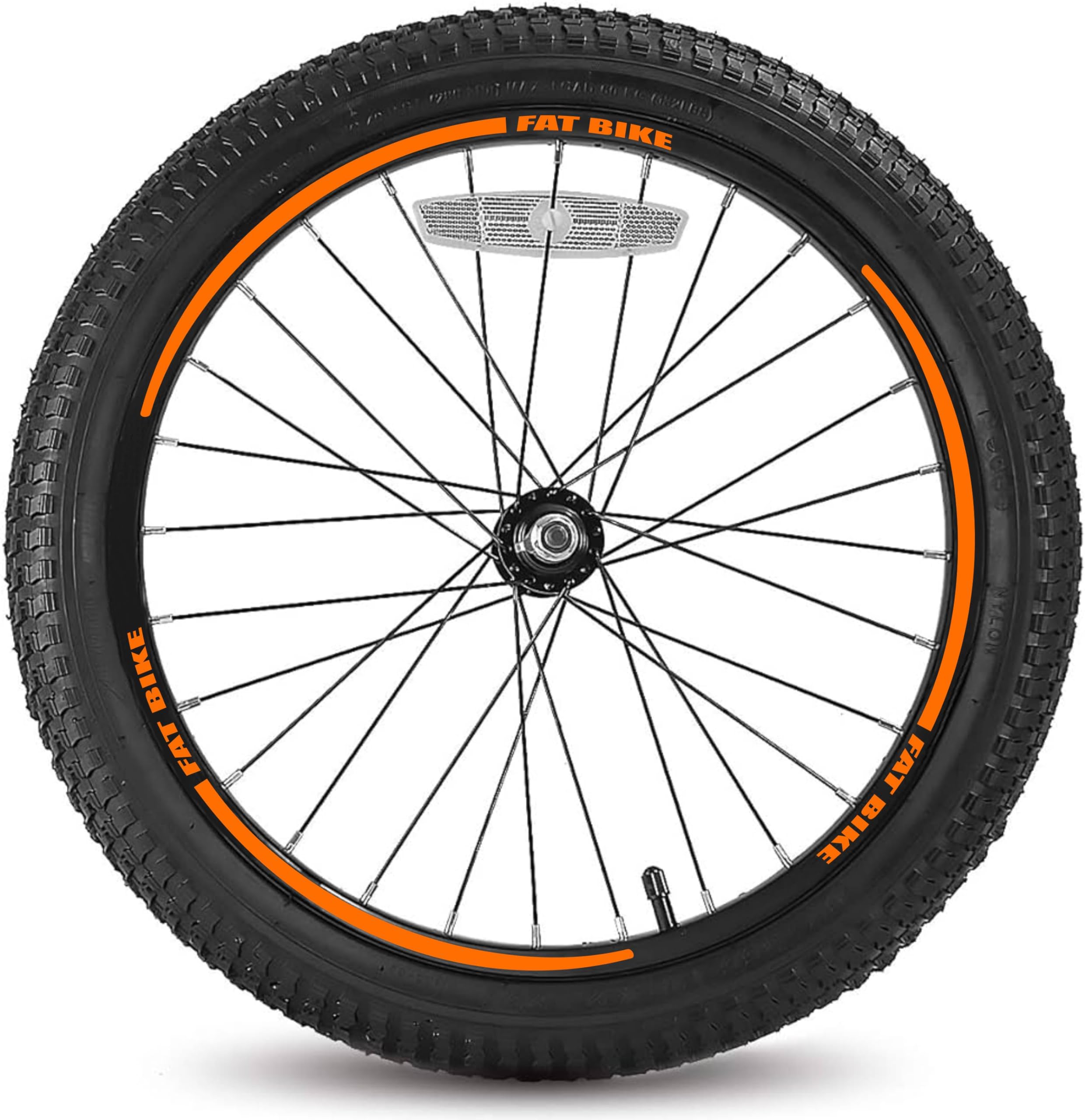 Adesivi Per Cerchi Fat Bike - Kit Completo Per Ruote 20-26-29 Pollici, Colore Arancio Fluo, PVC Opaco Resistente - Foto 11