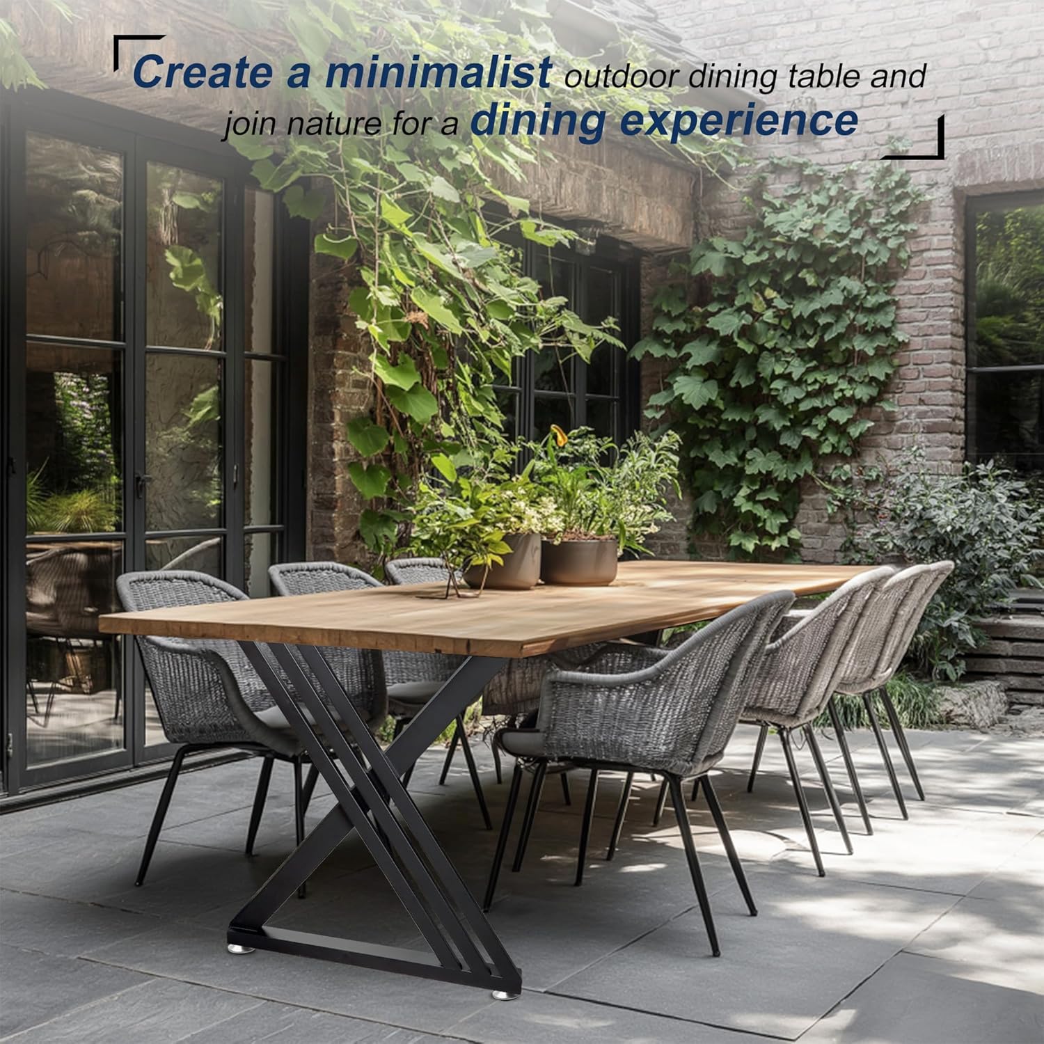 Heavy-Duty 28" T-Shaped Metal Legs for Modern Furniture.Powder-Coated Black Finish, Very for Dining Tables, Kitchen, workbenches and Home Offices.Sturdy and Versatile.(Set of 2)