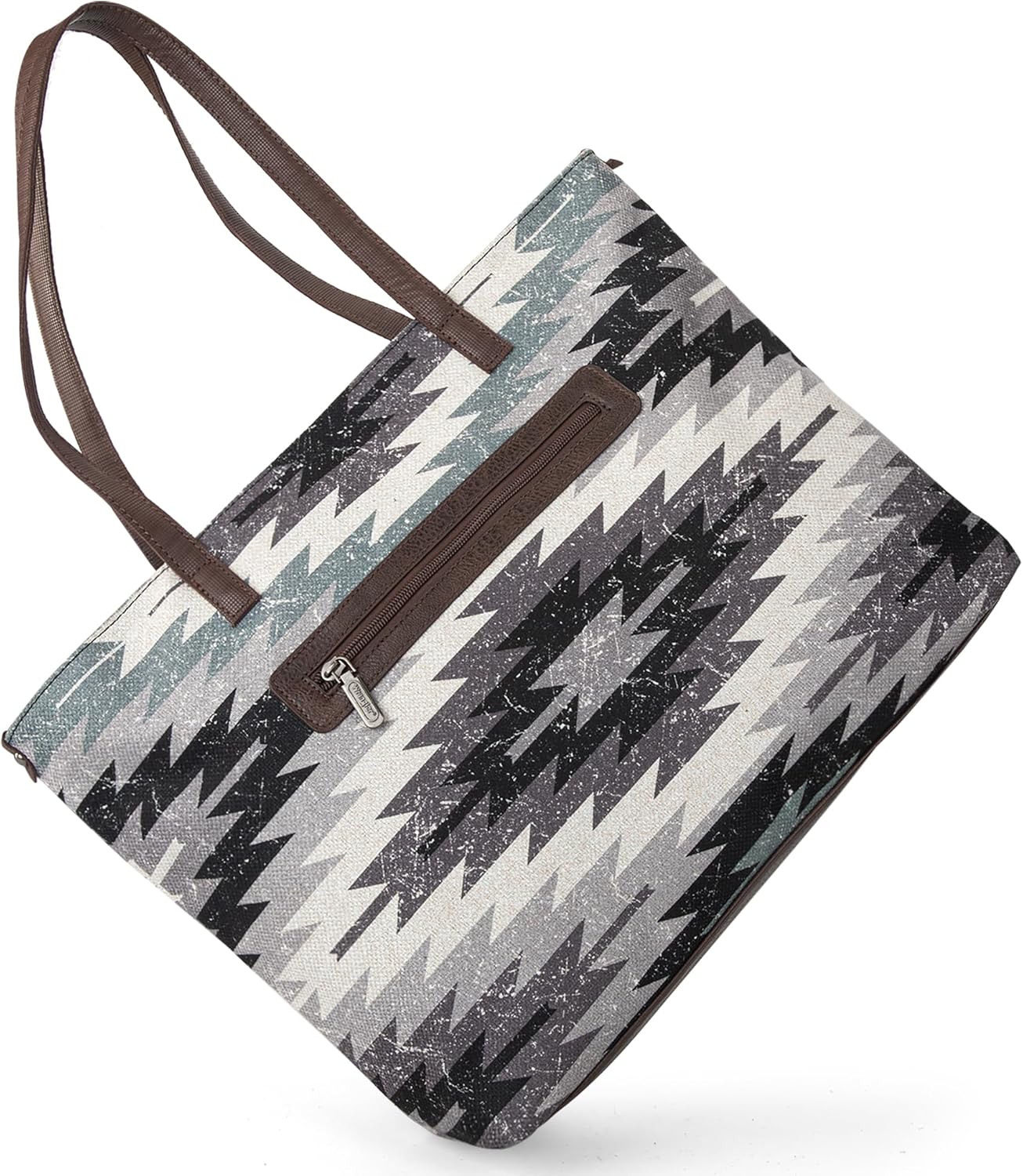 Montana West Wrangler Tote Bag for Women Canvas Shoulder Handbag Aztec Purse - Image 4