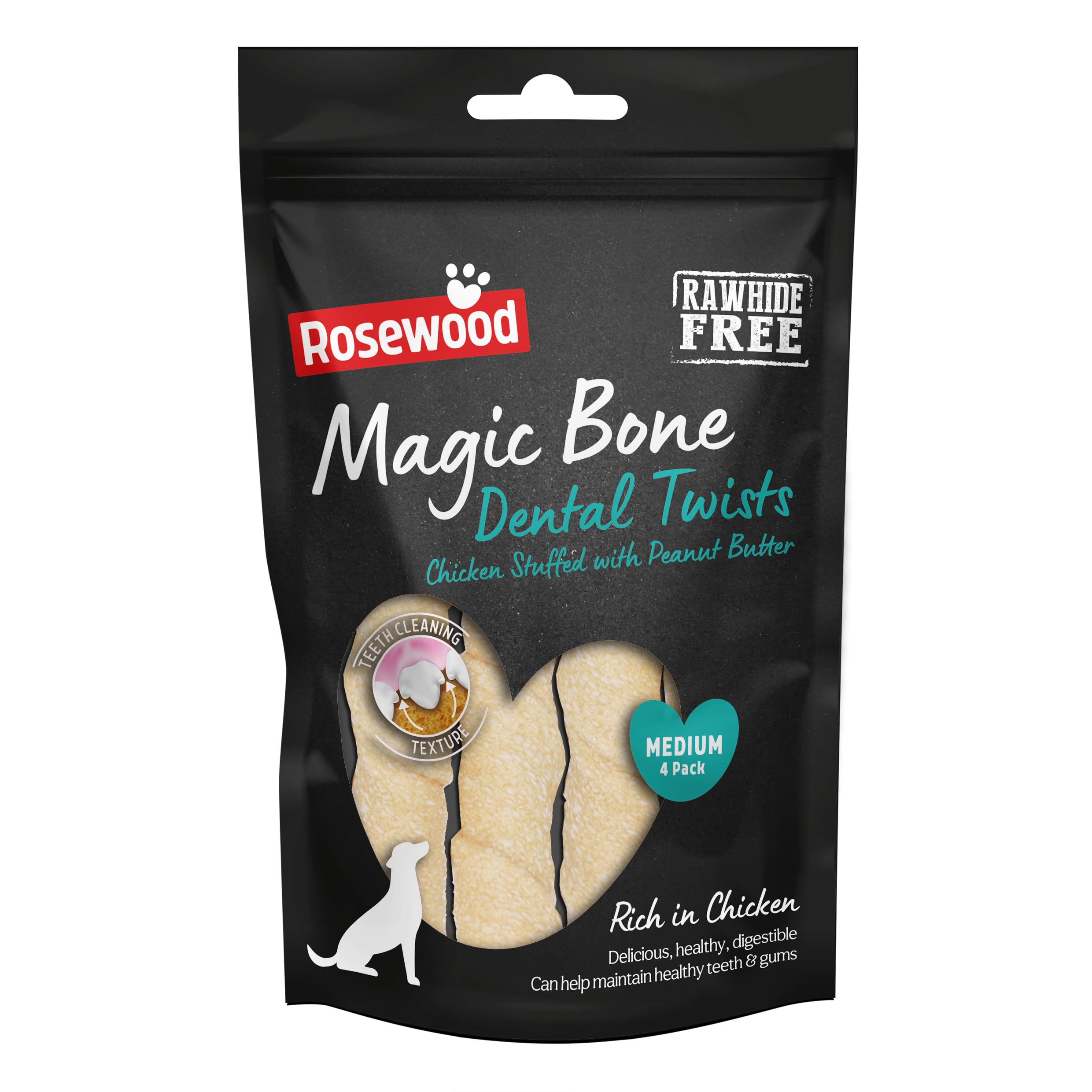 Rosewood Magic Dental Twist 4pk, 1 count (Pack of 10)