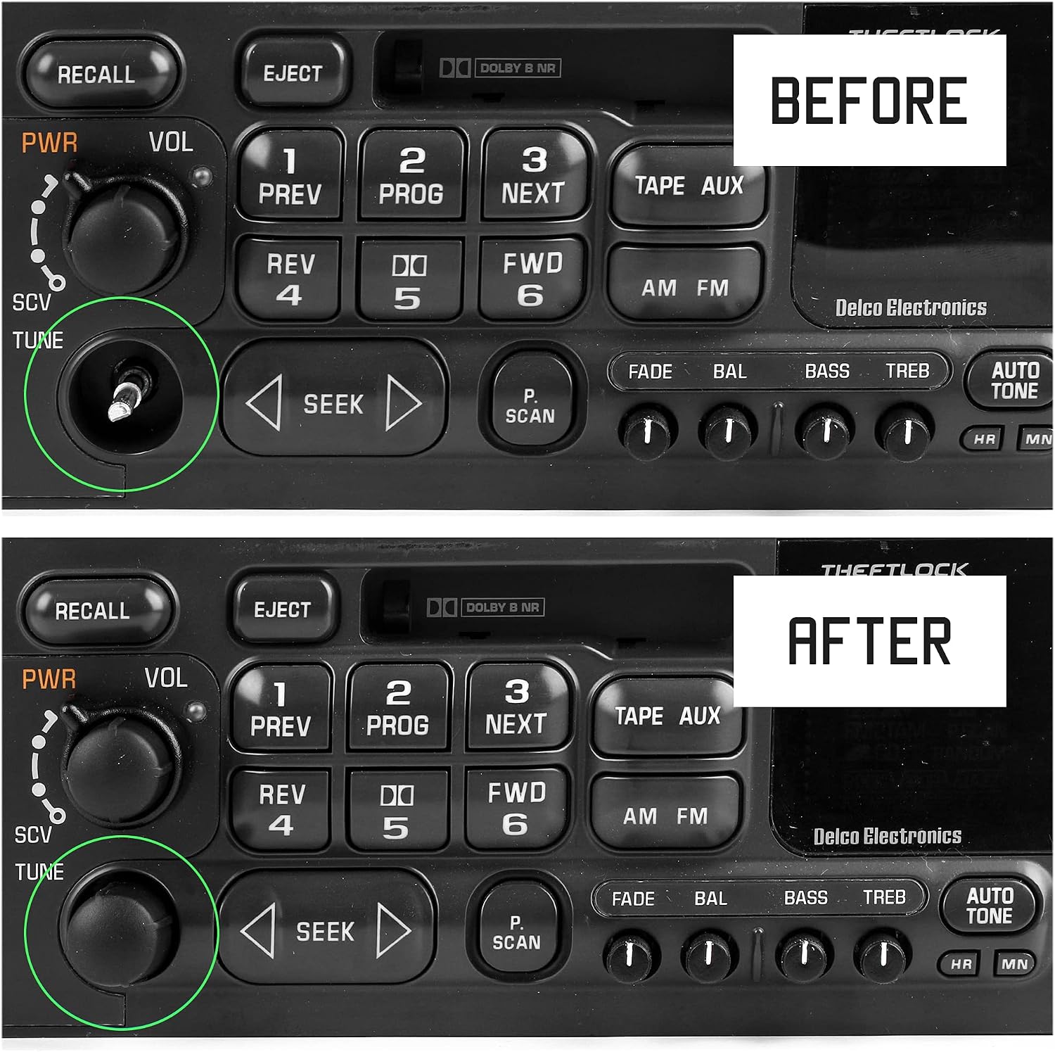 BASIKER Fit for Radio Volume Control Stereo Knobs Select GM Vehicles Replacement GM 16199583