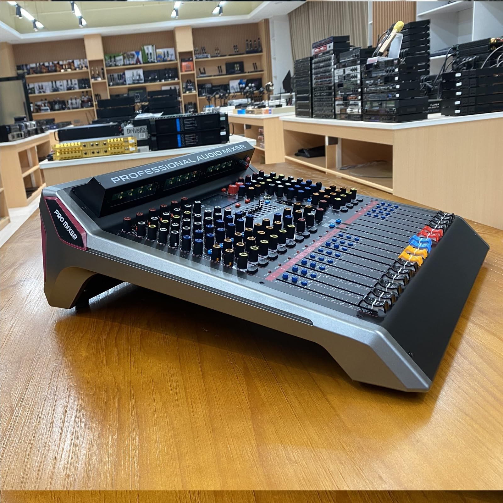 Mixer Audio, DJ Sound Controller Mixer Professionale 12/16/20 Canali Doppio 128DSP Performance Sul Palco USB MP3 Bluetooth Audio Studio per streaming live, podcasting, PC(VR-200)
