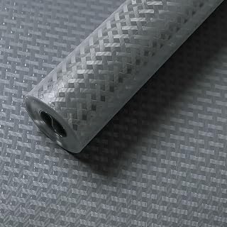 Bloss Shelf Liner, Refrigerator Liners Mats, Easy to Clean Fridge Liners, Refrigerator Liner for Glass Shelves Washable, Drawer Liner for Kitchen Cabinets(Grey Grid,12" x 78")