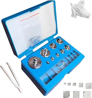 Calibration Weight 17PCs/Set,10mg to100g Totol:211g Weights Precision Balance Scale with Tweezers & Gloves for Digital Jewellery Scale Lab Educational Science