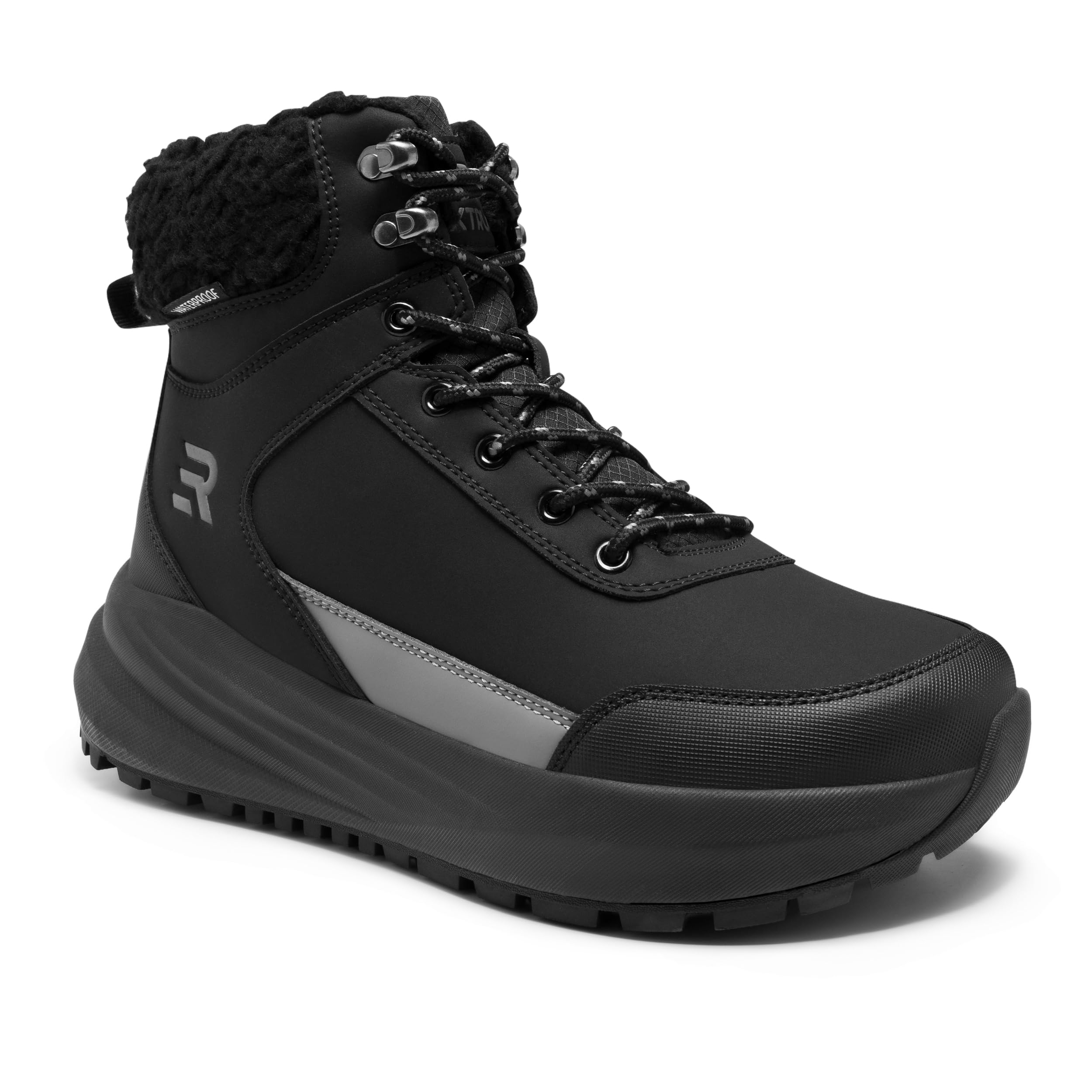Men's Waterproof Orthopedic Wide Winter Snow Boots for Heel Pain