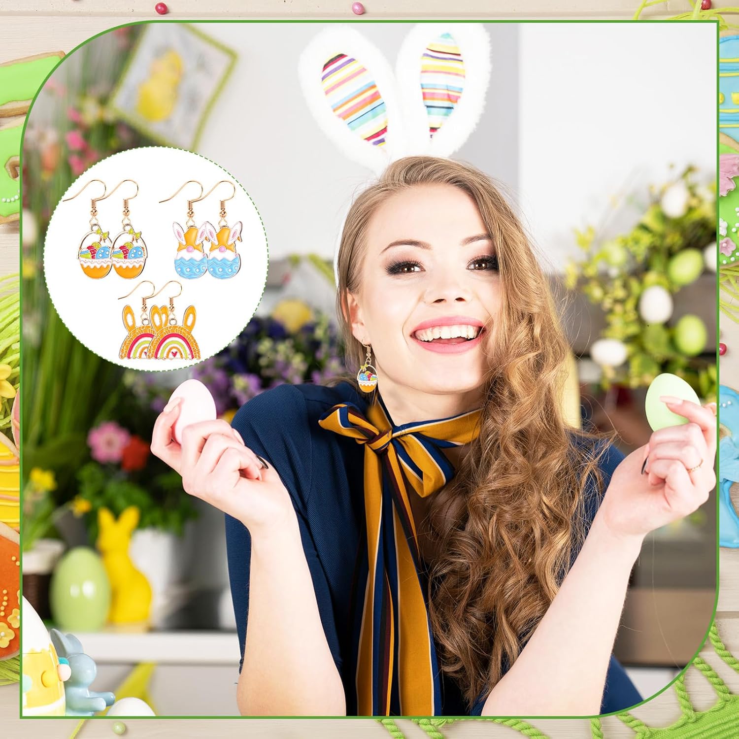 Nosiny 36 Pairs Holiday Earrings Variety Pack St. Patrick's Day Easter Gifts for Women Teacher Party Favors - Image 5