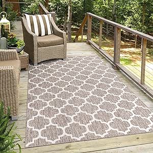 carpet city Teppich Outdoor Wetterfest - Beige - 150x150 cm Quadratisch ...