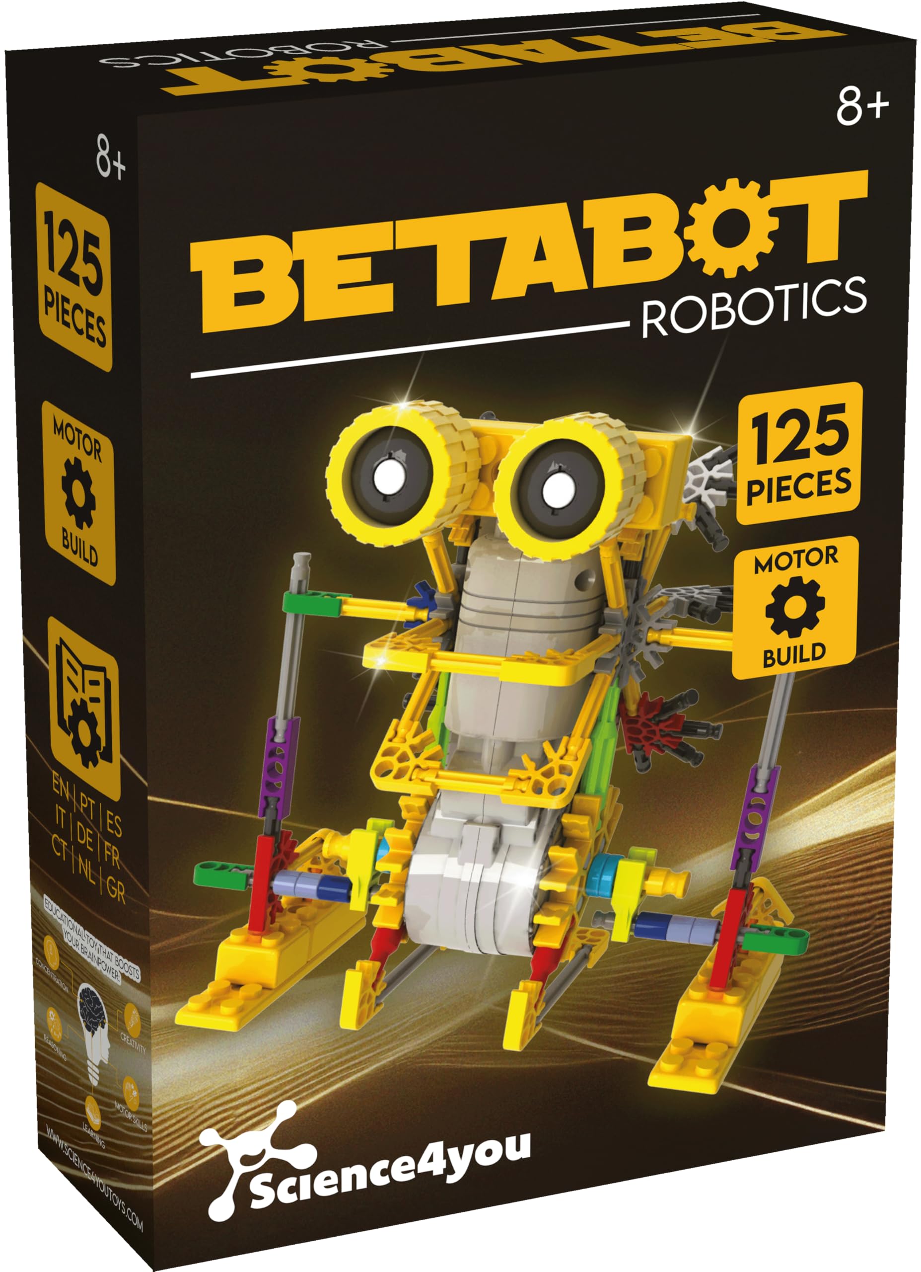 Science4you Betabot, Robot pour Enfant - Kit Robot à Construire de 126 pièces - Monter Un Robot Jouet pour Enfants, Jeux de Construction et Cadeaux pour Garçon et Fille 6 7 8 9 10+ Ans