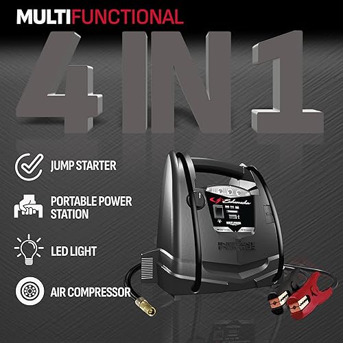 Miniatura 2 de Schumacher SJ1330 - Arrancador de salto y compresor de aire con puertos de alimentación portátiles USB de 12 V