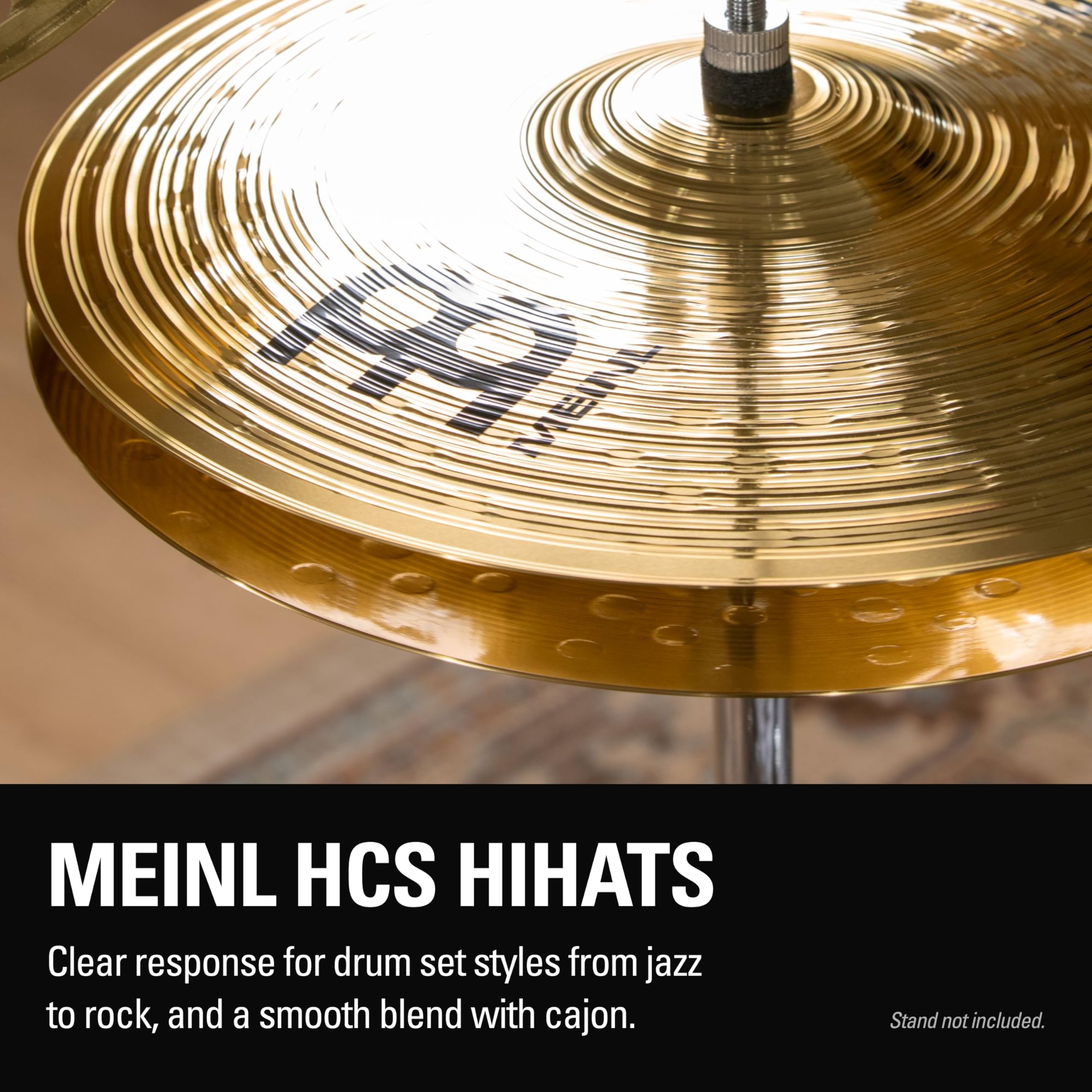 Meinl Cymbals HCS piatto Hi-Hat 15 pollici (38,1cm) per Batteria – Coppia – Finitura Tradizionale Ottone, Made In Germany (HCS15H)