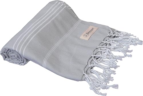 Bersuse toalla turca de Anatolia de algodón 100%, toalla fouta peshtemal para playa y baño, peshtemal clásico a rayas, 37 x 70 pulgadas, padre