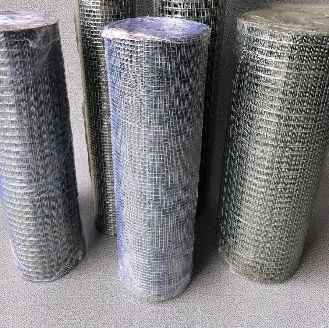 30m x 90cm Galvanised Welded Mesh, Welded Chicken Wire Mesh for Outdoor Use (1''x 1'',19 Gauge)
